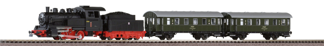 PIKO 97933 - H0 - Start-Set Dampflok mit Personenwagen der PKP